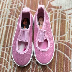 H&M Pink Barbie Brand Sneakers with White Laces and Rubber Soles